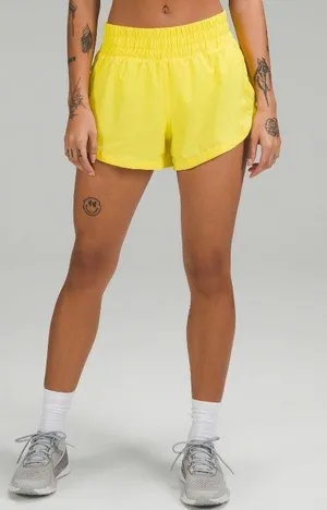 Lululemon EUC  Track That HR 3” Short Sonic Yellow thumbnail 1