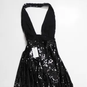 NWT!! WEWOREWHAT Black Sequin Halter Dress Full Length Maxi Glam Party‎ Size 2 thumbnail 8