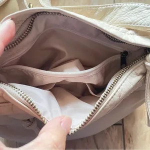 Small cream faux leather cross‎ body bag thumbnail 5