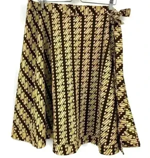 Tropiko‎ By Kultura Brown and Beige Wrap Skirt Size OS thumbnail 1