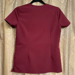 FIGS Burgundy Maroon Zamora Jogger Pants Casma Pocket Scrub Top Set XS/XXS thumbnail 10