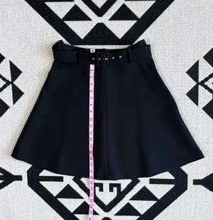 Zara Belted A-line Mini Skirt in Black Small thumbnail 7