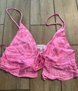 Pattern Pink Satin Tie thumbnail 1