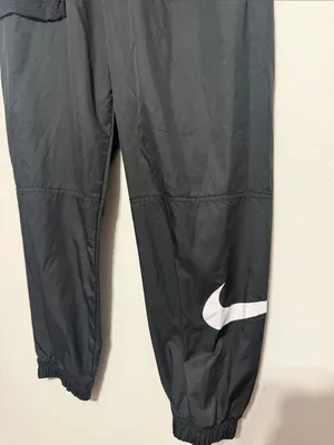 Nike Black Track Joggers with White Swoosh thumbnail 3