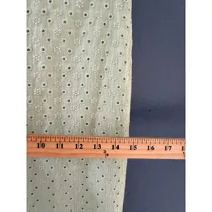 Altar'd State Sage Green Floral Eyelet Midi Skirt Scalloped Waist Small thumbnail 7