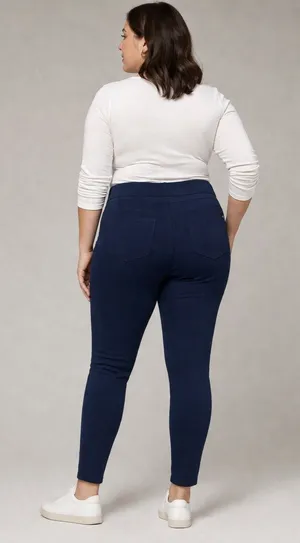 Spanx Women's XL High Rise Navy Blue The Perfect Pant Ankle Pocket Style 20202R thumbnail 1