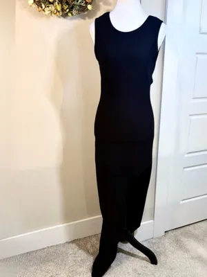 💥Lovers + Friends Passion Black Cutout Maxi Dress with High Slit Sz M🧡 thumbnail 11