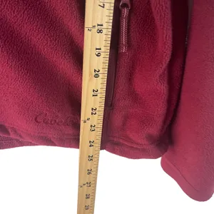Cabela's Women's Size Large Red Fleece Full Zip‎ Sweater thumbnail 9