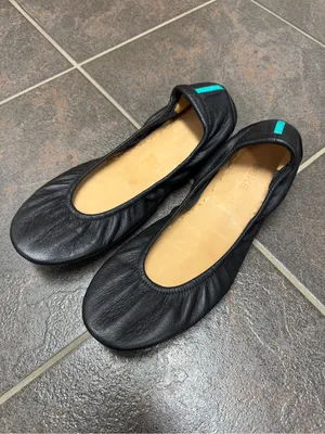 Tieks Matte Black Foldable Leather Ballet Flats Womens Shoes Blue Bottoms 10 thumbnail 12