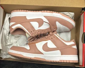 Nike Dunk Low Sneakers - Pink and White thumbnail 1