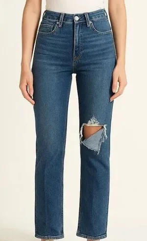 Abercrombie & Fitch The '90s Straight Ultra High Rise Jeans Size 27 Distressed thumbnail 1