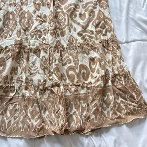 Salty Lemon Womens Small Tiered Midi‎ Dress Brown Summer Beachy Coastal Nautical Cottagecore thumbnail 7