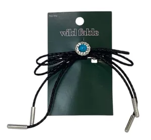 Black Bow Hair Clip with Blue Gem Accent Coquette Chic Accessory Wild Fable NWT thumbnail 1