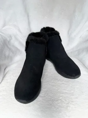 Skechers Boots Womens 9.5 On the Go Joy Bundle Up Winter Bootie 14610 Black Sued thumbnail 10