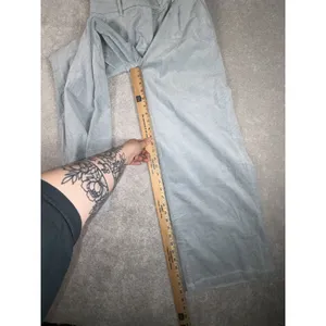 american eagle wide leg‎ trousers Corduroy Light Blue 2 Reg Stretch Waist Pants thumbnail 9