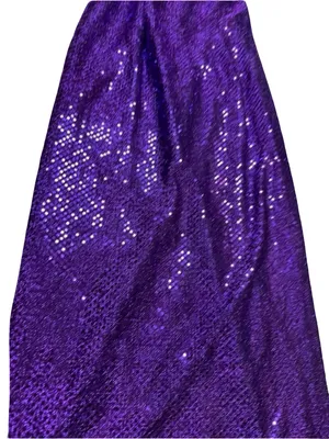 ✨💜 Jessica McClintock Gunne Sax‎ Purple Sequin Halter Gown Dress 3/4 ✨💜 thumbnail 4