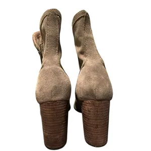 Seychelles Lori Penny Double Zip Heeled Bootie Women's 10 Taupe Leather thumbnail 6
