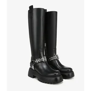 Circus by Sam Edelman Hayes Metal / Black Platform Boot Size 9M thumbnail 2