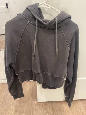 Abercrombie Cropped Hoodie Grey thumbnail 1