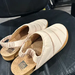 Reef Quilted Slip-On Clog in Cream with Tan Sole thumbnail 8