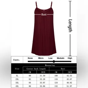 Chama Plus Size Chemise Soft Sexy Sleepwear Pleated Nightgowns Loungewear thumbnail 7