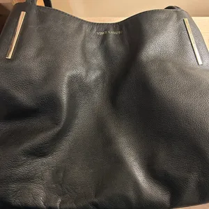 Vince Camuto Black Textured Leather Handbag thumbnail 4