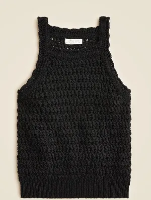 J. Crew Womens Montauk Crochet Tank Top Blouse Small Cj448 thumbnail 1