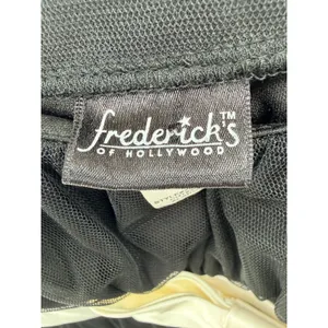 Fredericks of Hollywood Black Tiered‎ Mesh Strapless Bow Mini Dress XL Babydoll thumbnail 4
