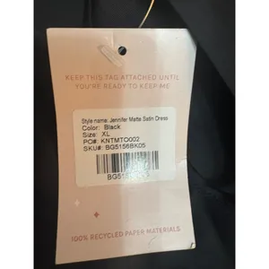Birdy Grey Jennifer Matte Satin Black Dress, Bridesmaid, Formal, Evening, XL NWT thumbnail 5