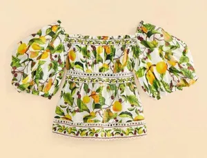 Farm Rio 100% cotton fruit orchid blouse NEW thumbnail 4