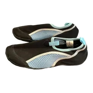 Women's Size Small 5-6 Water Shoes Black Light Blue Gray Slip On Water Resistant thumbnail 5