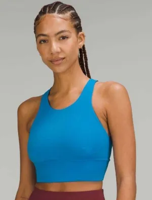 Lululemon Wunder Train Longline Bra in Poolside Size 14 thumbnail 1