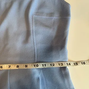 Lulus Fit & Flare Mini Dress Blue Textured Sleeveless Zip Back Chic Summer Sz L thumbnail 9