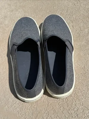 Vince Dark Gray Wool Slip-On Loafers sneakers with Cream Sole thumbnail 2