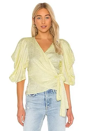Revolve Krisa Puff Sleeve Wrap Top  thumbnail 1