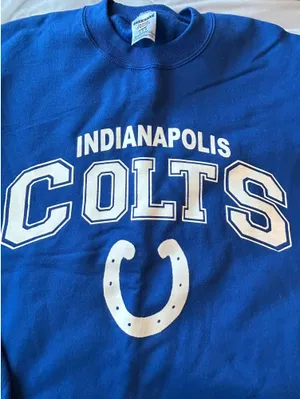 Indianapolis Colts Football Jerzeez Crewneck Sweatshirt Size Large thumbnail 2