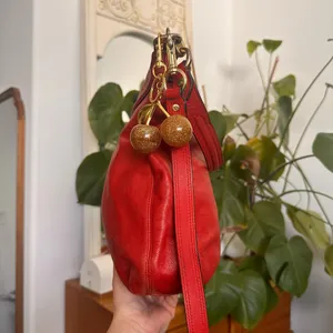 Red Coach Crossbody Bag Leather thumbnail 2