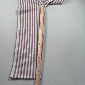 J Crew Everyday Wide Leg Ankle Jeans Womens 24 Purple Striped High Rise New thumbnail 5