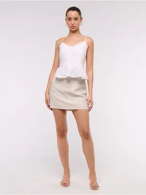 Abercrombie Scarlett Linen-Blend Mini Skort thumbnail 2