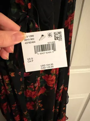 American Eagle Black and red floral maxi dress thumbnail 6