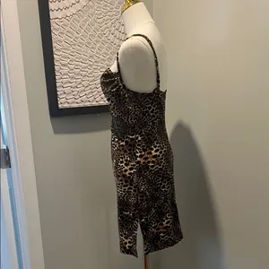 Frederick's of Hollywood Brown Leopard Mini Dress thumbnail 3