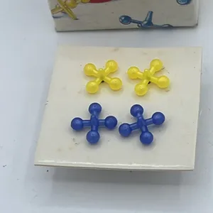 Vintage Avon Jacks Funtime Earrings 2 Pair Original Box Pierced 1987 Blue thumbnail 2