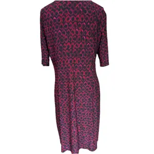Lauren Ralph Lauren Womens Faux Wrap Dress Size XL Geometric Red‎ Black Ruched thumbnail 9