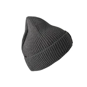 Unisex Knit Cap Beanie‎ Double Layer Winter Hat Gray NEW OS thumbnail 4