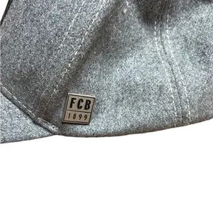 Football Club Barcelona Hat FCB 1899 Grey and black wool and leather thumbnail 5