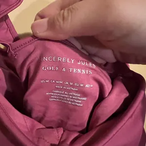 Sincerely Jules pink ruffle strap built-in bodysuit‎ active tennis dress size M thumbnail 12