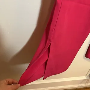 AmyLynn Alice High Waist Straight Wide Leg Pant Trouser Size L Pink NEW W/Tags‎ thumbnail 6