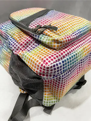 L.L.Bean Deluxe Backpack Book Pack Multicolor Polka-Dots Adjustable Straps thumbnail 7