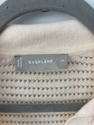 Everlane Cotton Merino Short Sleeve Knit Polo Cream XS thumbnail 3