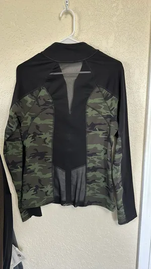 Jessica Simpson Camp Mesh Zip Up Workout Top thumbnail 2